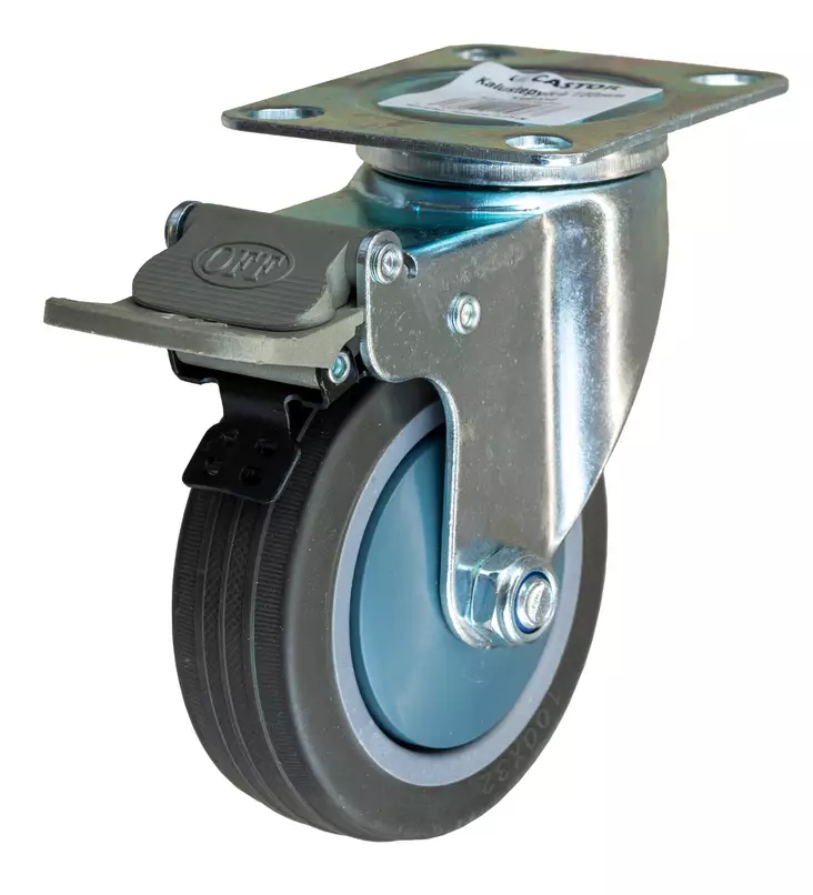 Kalustepy=C3=B6r=C3=A4 100 mm jarrulla - Kalustepyörät - 6438168104768 - 1