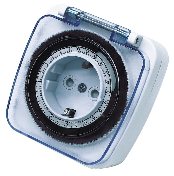 Kellokytkin 24 h -25=C2=B0 IP44 Opal - Ajastimet & kauko-ohjattavat pistorasiat - 6416013035788 - 1