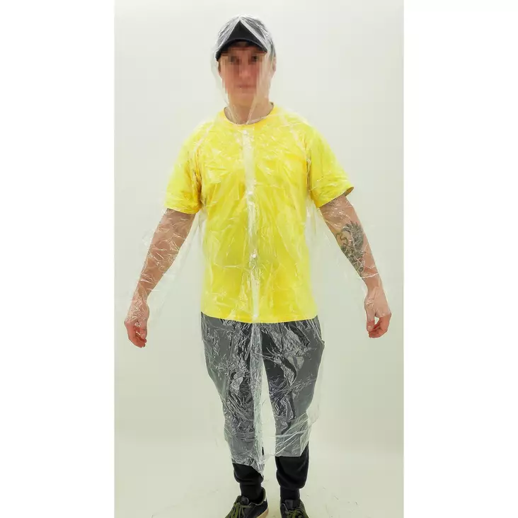 Kertakäyttösadetakki miesten hupulla - Sateenvarjot ja sadeasut - 6410410146818 - 1