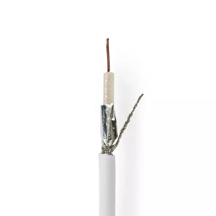 Koaksiaalikaapelikela | RG59 | 75 Ohm | Tuplasuojattu | ECA | 25.0 m | Antenni | PVC | Valkoinen | Pakkaus - Antennikaapelit - 5412810306558 - 1