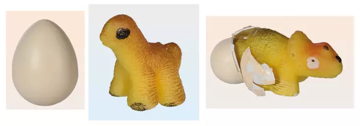 Kuoriutuva mini Dinosaurus Dino munassa, 6 cm - - 19-19-4029811341498 - 1
