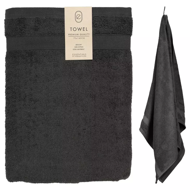 Kylpypyyhe 70x140 cm harmaa - Pyyhkeet ja kylpytakit - 8720573823708 - 1