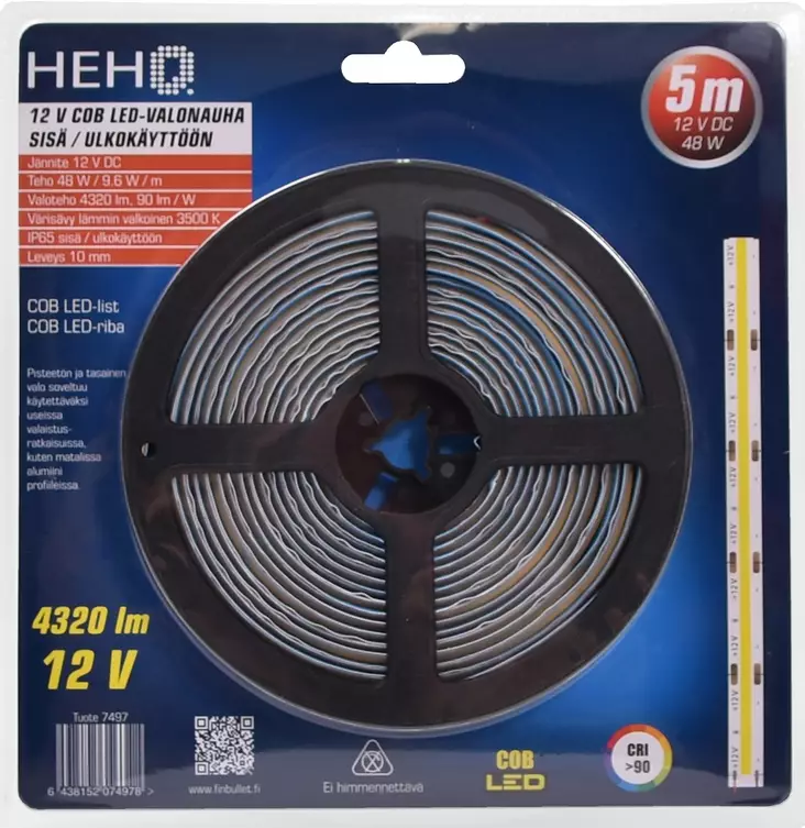 LED Cob Valonauha 5 m 12 V=20 - Valonauhat - 6438152074978 - 1