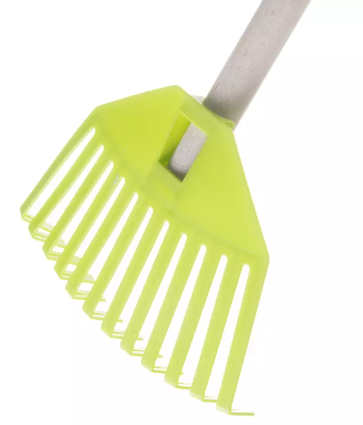 Lasten muoviharava puuvarrella 79 cm_2 - Harjat ja haravat - 6410413163508 - 1