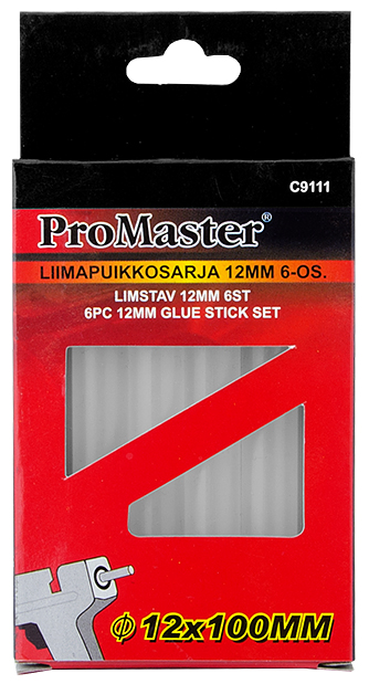 Liimapuikkosarja 12mm 6-os. - Liimat - 6420286891118 - 1