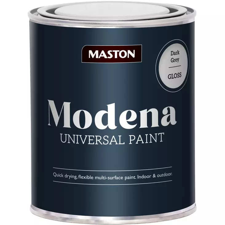 Maali Modena tummanharmaa 1 L - Metalli- ja kalustemaalit - 6412490031268 - 1