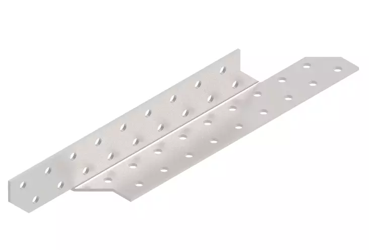 Palkkikenk=C3=A4 vasen kuumasinkintty 250 x 32 x 2,0 mm - Naulauslevyt ja kulmaraudat - 4741280721068 - 1