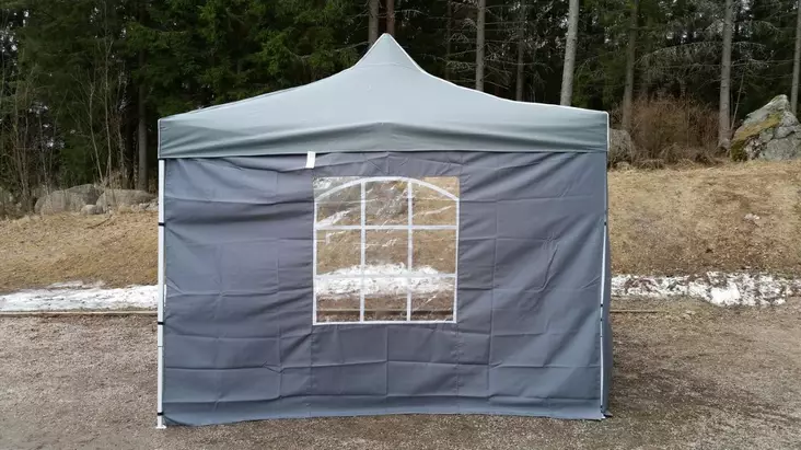 Paviljongin seinät PopUp 3*4,5m harmaa - Paviljongit ja pergolat - 6438014132808 - 1