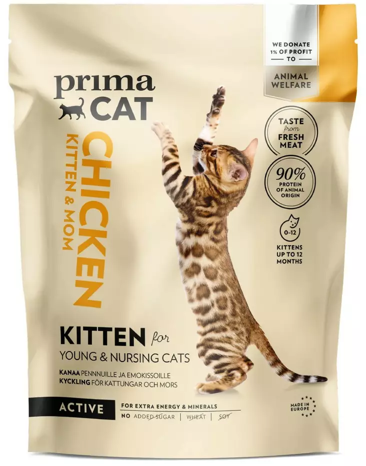 PrimaCat Kana kissanpennut ja emo 400g - Kuivaruoka - 6430069580528 - 1