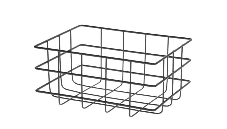 S=C3=A4ilytyskori metallia 19x14x9 cm musta - Päivittäiskeittiötarvikkeet - 6410413027978 - 1