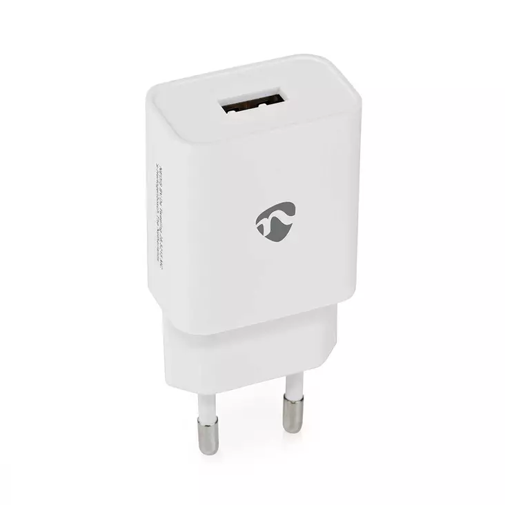 Seinälaturi | 12 W | 1x 2.4 A A | Lähtöliitäntöjen määrä: 1 | USB-A | Kaapeli ei sisälly | Single Voltage Output | Valkoinen - Verkkolaturit - 5412810329908 - 1