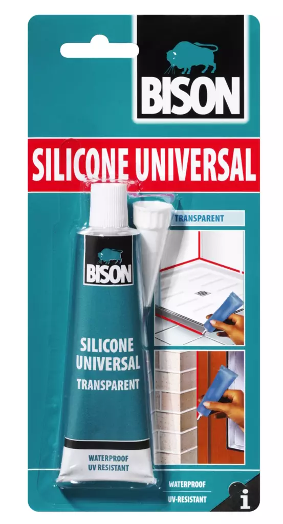 Silikoni Universal Bison 60 ml kirkas - Tasoitteet ja täyteaineet - 8710439101088 - 1