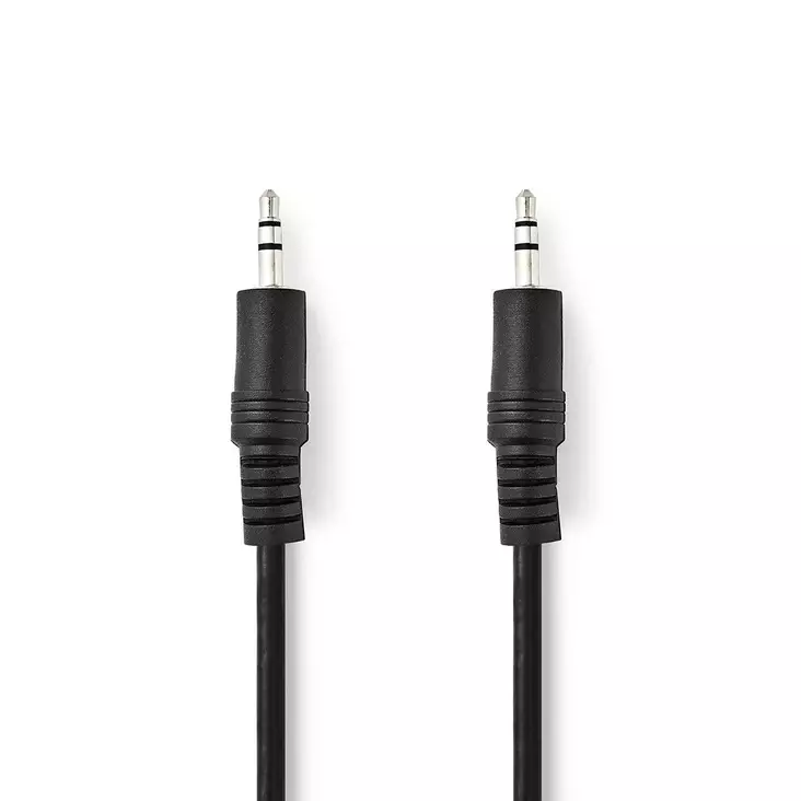 Stereoäänikaapeli | 3.5 mm uros | 3.5 mm uros | Niklattu | 2.00 m | Pyöreä | Musta | Laatikko - Audiokaapelit - 5412810288038 - 1