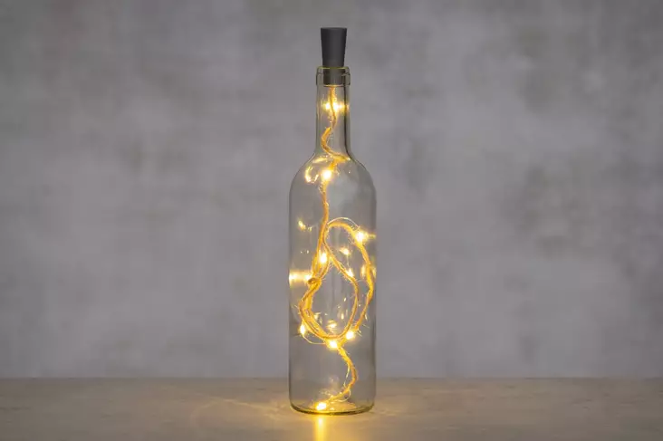Valoketju korkki juutti 10 Led - Valonauhat - 6410416083568 - 1