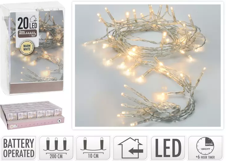 Valosarja 20led ajastimella - Valosarjat - 8719202599688 - 1