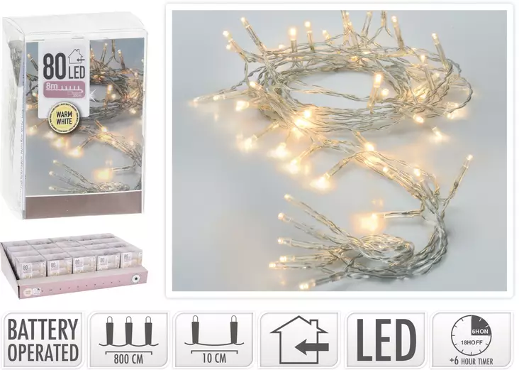 Valosarja 80led l=C3=A4mminvalkoinen=20 - Valosarjat - 8719202599718 - 1