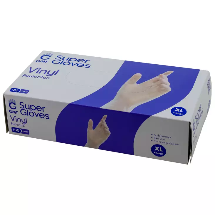 Vinyylik=C3=A4sineet XL 100kpl - Kertakäyttökäsineet - 6438168114408 - 1