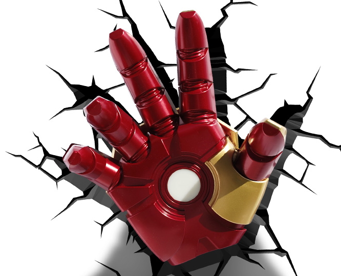 Y=C3=B6valo 3D Ironman Hand Marvel - Yövalot - 0816733840598 - 1
