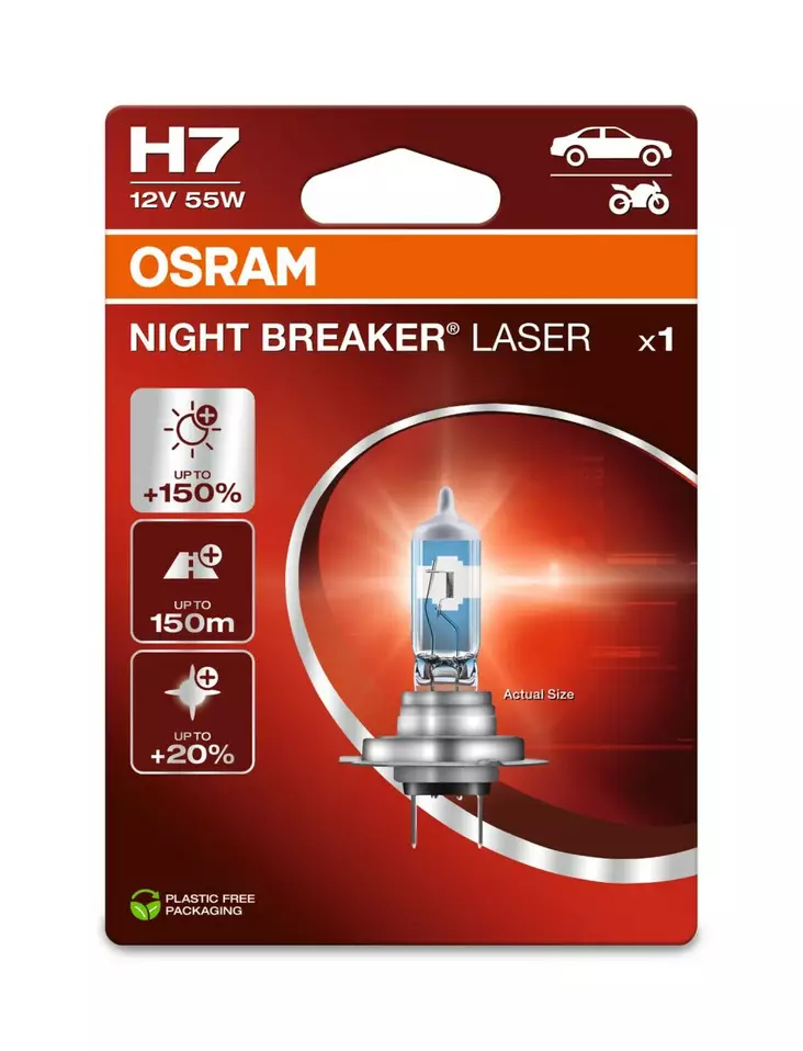 H7 Night Breaker Laser +150% - H7-polttimot - 4062172395168 - 1