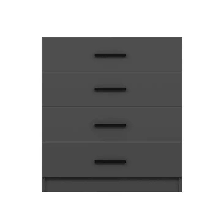 Anthracite Dresser - Tyylikäs ja Kestävä Säilytysratkaisu Makuuhuoneeseen, 100% Melamiinipinnoitettu, 90x100x47 cm - - 19-19-8684282259428 - 1