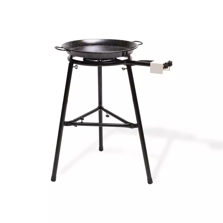 BBQ-Grilli Ulkokäyttöön - Musta, 100% Metalli, 45x45x84 cm, Emaloitu Pinta, Kaksoispoltin, Kannettava ja Kestävä - Keittiötyövälineet - 8682870346598 - 1
