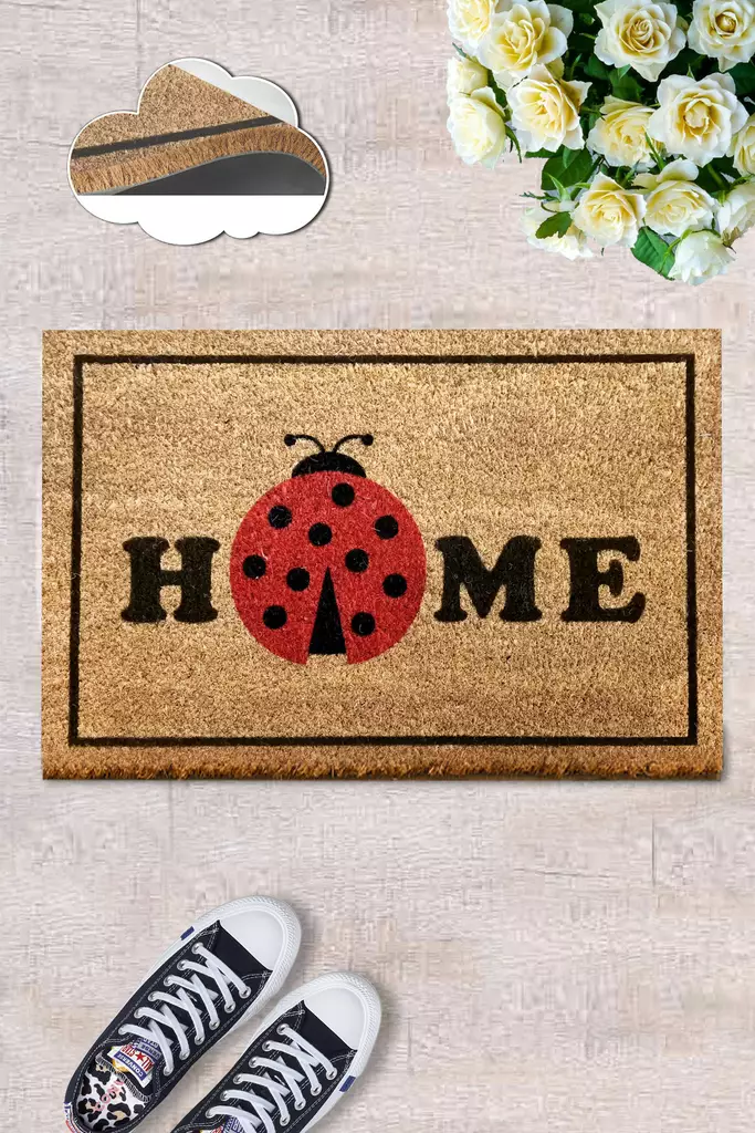 Coco Kynnysmatto - Monivärinen, 100% COIR, PVC-liukumaton, 40x60 cm, Konepestävä 30 °C, Helppo Puhdistaa - Kynnysmatot ja kuramatot - 8682870907928 - 1
