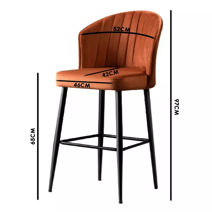 Harmaa Musta Baarijakkarasetti (2 kpl) - 100% Melamiinipinnoitettu Lastulevy, 18mm, 100% Polyesteri, Metallijalat, 52x97x42cm - Baarijakkarat - 8683742880158 - 1