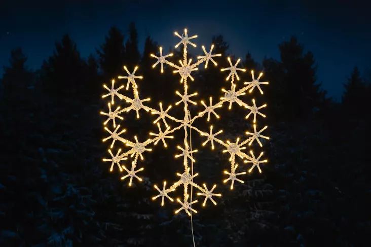 Ikkunakoriste Lumihiutale 50cm - Valokoristeet ja valohahmot - 6410416494838 - 1