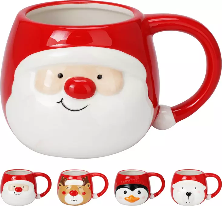 Joulumuki 4 erilaista - Kahvi- ja teeastiat - 8721037072168 - 1