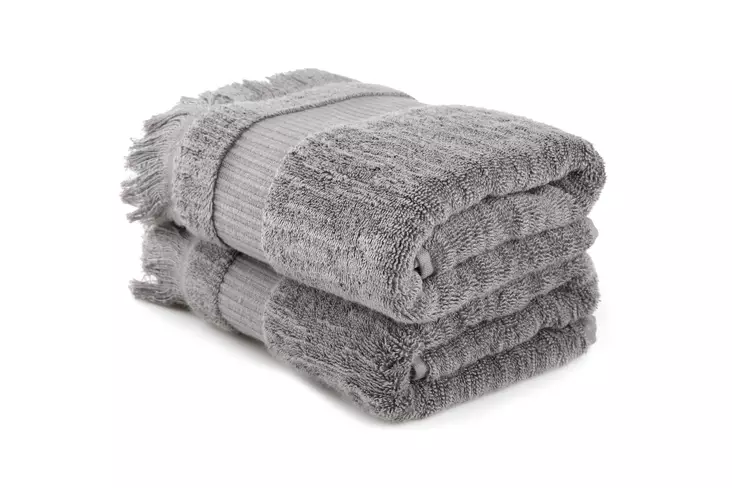 Käsipyyhesetti 2 kpl, 100% puuvillaa, 550 gr/m², 50x90 cm, tummanharmaa, konepestävä 40 °C, ylellinen ja imukykyinen - Pyyhkeet ja kylpytakit - 8684282296188 - 1