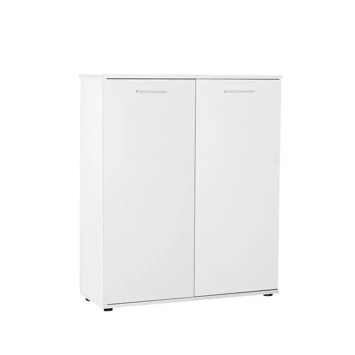 Kenkäkaappi - Tyylikäs ja Kestävä Valkoinen Säilytysratkaisu, 100% Melamiinipinnoitettu, 91x108x35 cm, Useita Hyllyjä - Kenkäkaapit - 8682870658448 - 1