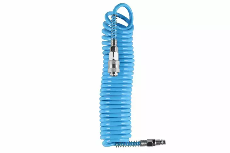 Kierreletku paineilmalle 5 m, pikaliittimet - Paineilmaletkut ja liittimet - 6410416177878 - 1