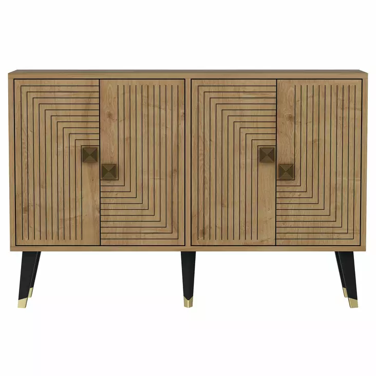 Konsoli, safiirin tammi kulta, 120cm leveä, 80cm korkea, 30cm syvä, kestävä, monikäyttöinen, tyylikäs - Lipastot ja senkit - 8684282478058 - 1