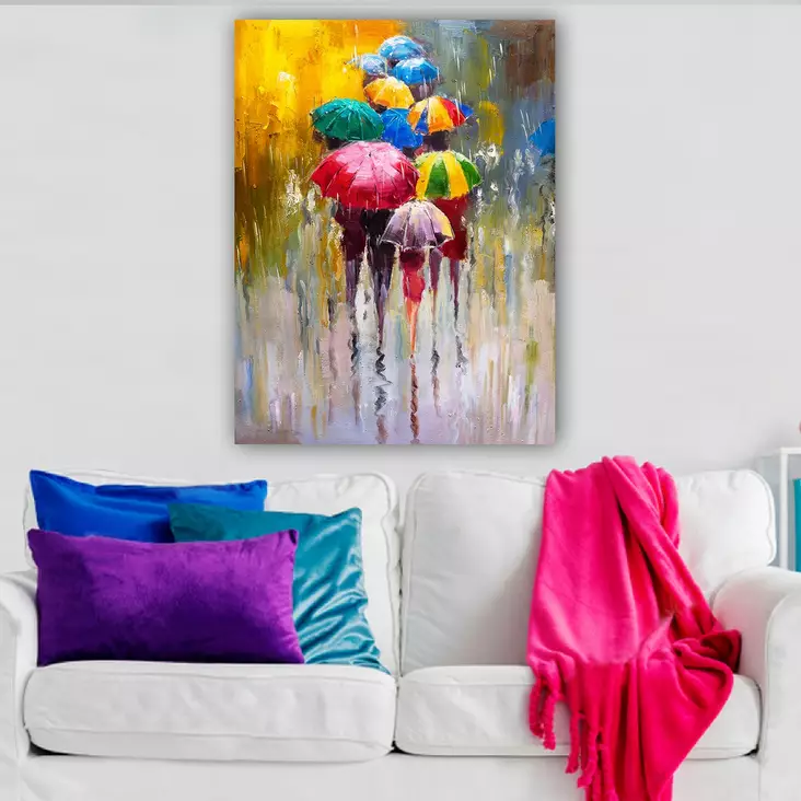 Koristeellinen kangasmaalaus, monivärinen, 70 x 100 cm, kestävä, helppo ripustaa - Taulut ja kehykset - 8682870212138 - 1