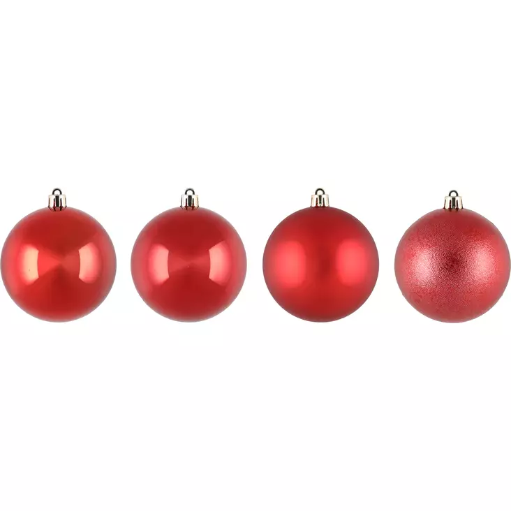 Kuusenpallo 8cm 8kpl punainen Winteria - Joulukoristeet ja -tekstiilit - 6410416370378 - 1