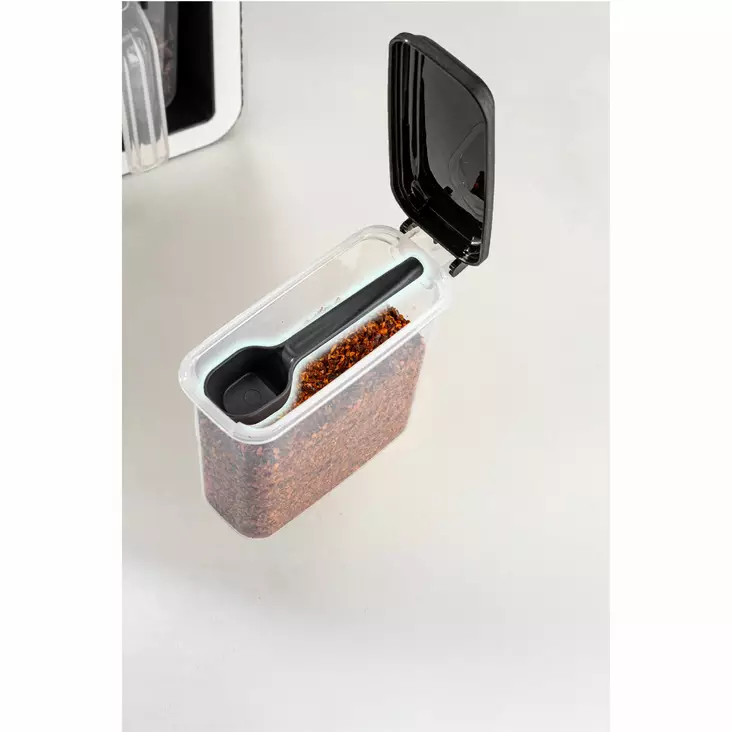 Maustepurkkisetti (13 osaa), antrasiitti, 32,5 x 12 x 22,5 cm, kestävä, BPA-vapaa - Päivittäiskeittiötarvikkeet - 8684283501298 - 1