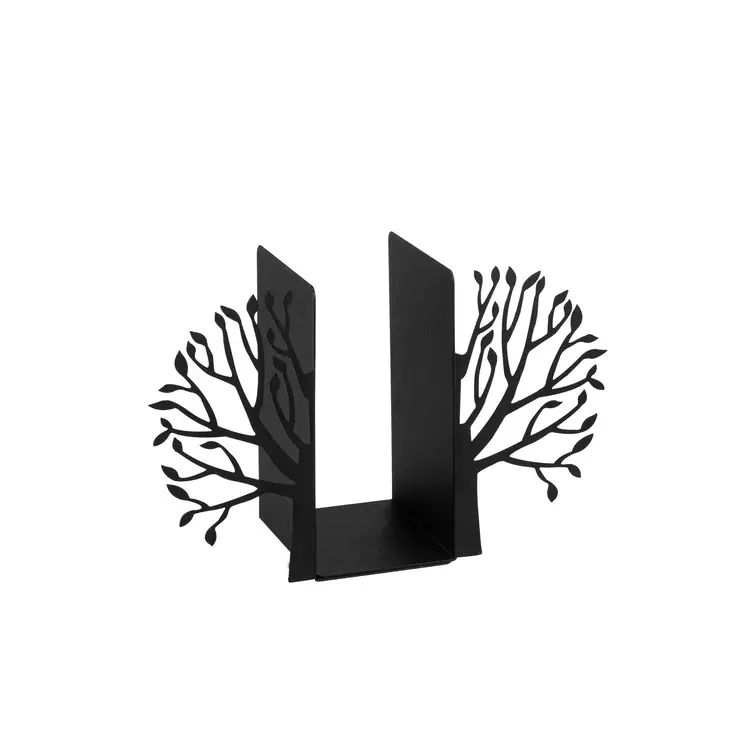 Metallinen kirjatuki, musta, 44 x 14 x 22 cm, kestävä, helppo koota - Koristeet, koriste-esineet - 8682870703308 - 1