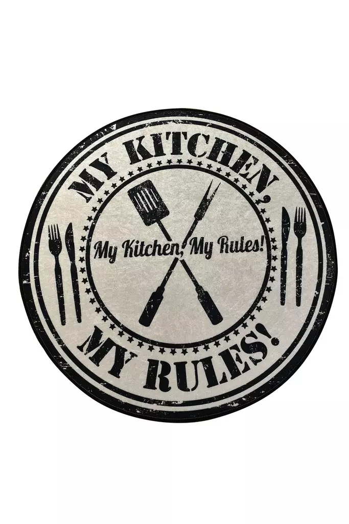 Monivärinen 140 cm Matto - 100% Polyesteri, Antibakteerinen, Konepestävä, Liukumaton, 10 mm Nukka, 700 gr/m² - Pyöreät matot - 8681875426908 - 1