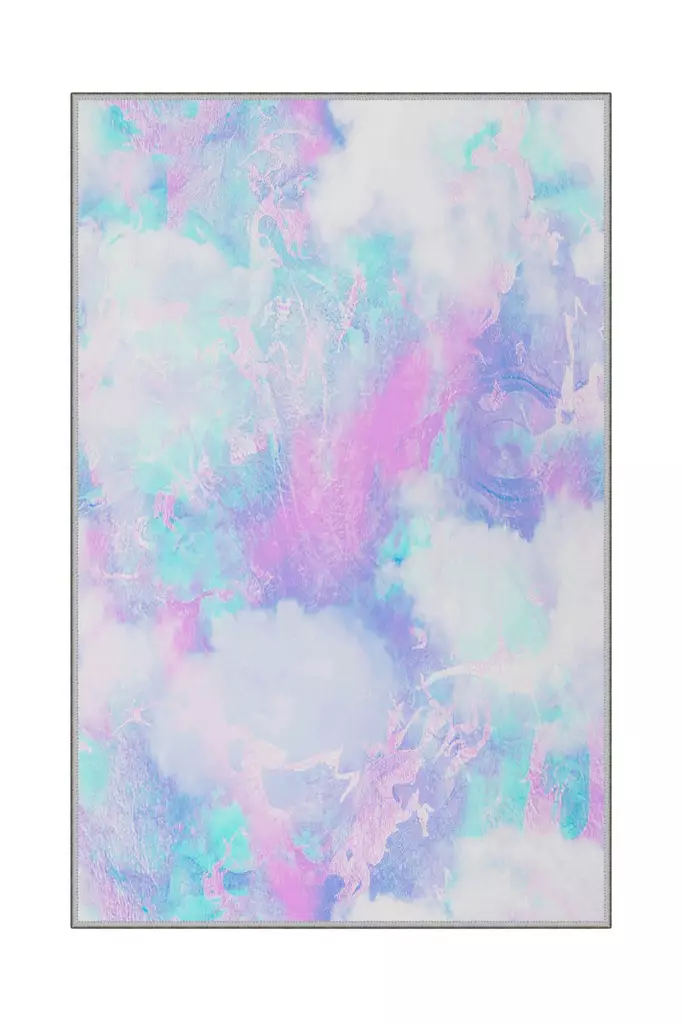 Monivärinen 160x230 cm Polyesterimatto - Antibakteerinen, Liukumaton, 3D Digitaalipainatus, Konepestävä - Suuret ja keskikokoiset matot - 8681875855258 - 1