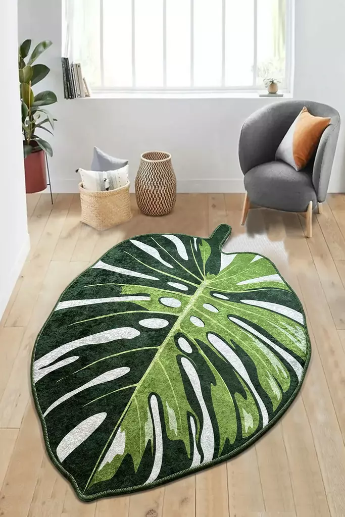 Monivärinen Antibakteerinen Matto 80x140 cm - 100% Polyesteri, Konepestävä, Liukumaton, 10 mm Nukka, Helppo Hoito - Pienet matot ja käytävämatot - 8684282405788 - 1