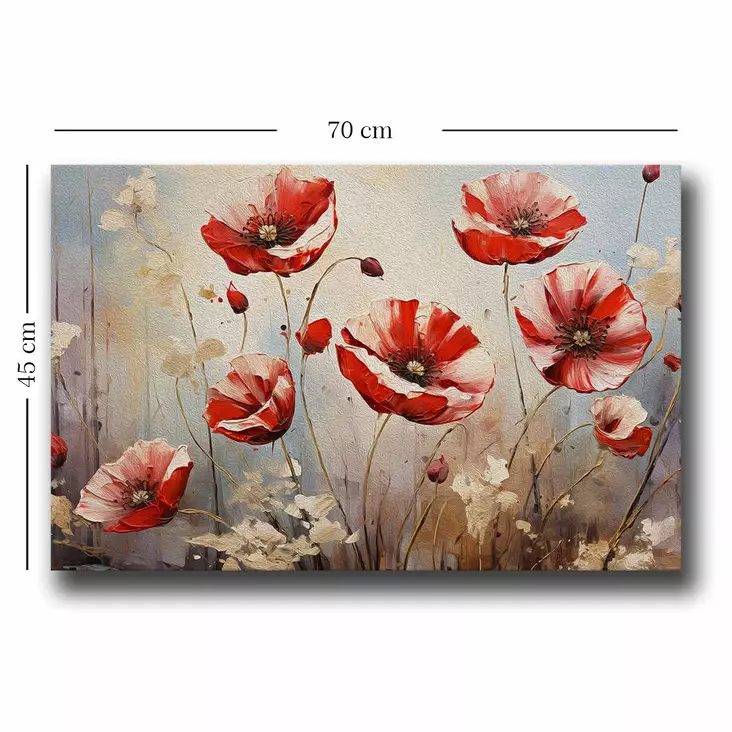 Monivärinen Koristeellinen Canvas-taulu 45x70 cm - 100% Canvas ja Mäntykehys - Tyylikäs Sisustuselementti - Taulut ja kehykset - 8684283327348 - 1