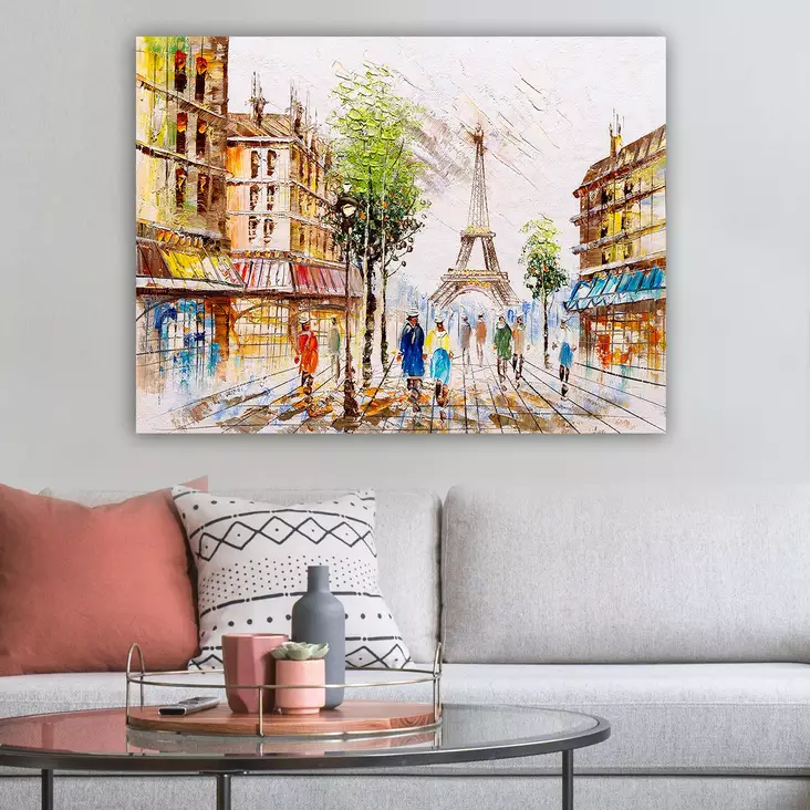 Monivärinen Koristeellinen Canvas-taulu 70x100 cm - 100% Kangas ja Puinen Kehys 3 cm - Seinäsisustus - Taulut ja kehykset - 8682870223318 - 1