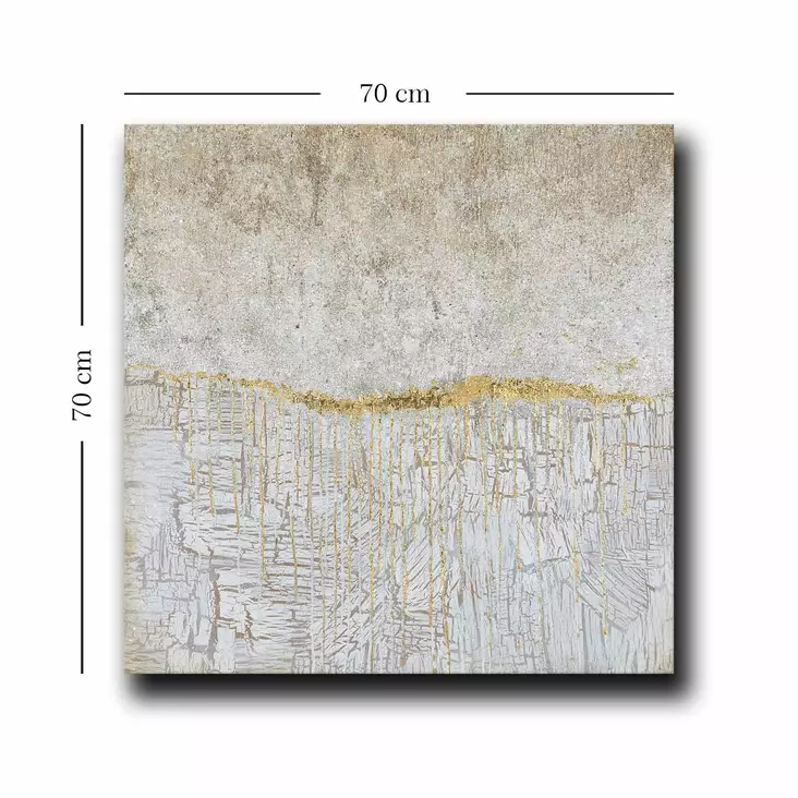 Monivärinen Koristeellinen Canvas-taulu 70x70 cm - 100% Canvas ja Mäntykehys - Tyylikäs Sisustuselementti - Taulut ja kehykset - 8684282626398 - 1