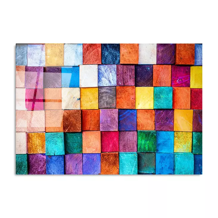 Monivärinen Koristeellinen Karkaistu Lasi Maalaus 70x100 cm - Tyylikäs ja Kestävä Seinäkoriste Kodin Sisustukseen - Taulut ja kehykset - 8683742114598 - 1