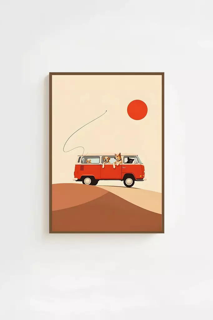 Monivärinen Koristeellinen Kehystetty Maalaus - 100% Massiivipuukehys, 100% MDF, Digitaalinen Tulostus, 33x48 cm - Taulut ja kehykset - 8684283755448 - 1