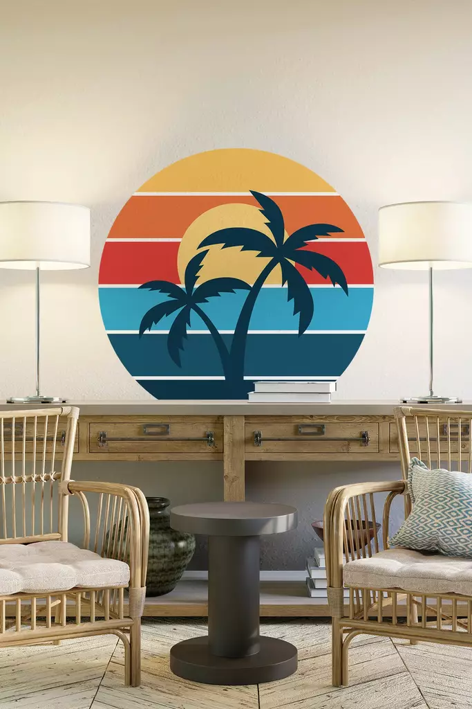 Monivärinen Koristeellinen Seinäkoriste PVC 78x78 cm - Helppo Asentaa ja Poistaa, Tyylikäs Sisustuselementti - Sisustustarrat ja tapetit - 8684283616008 - 1