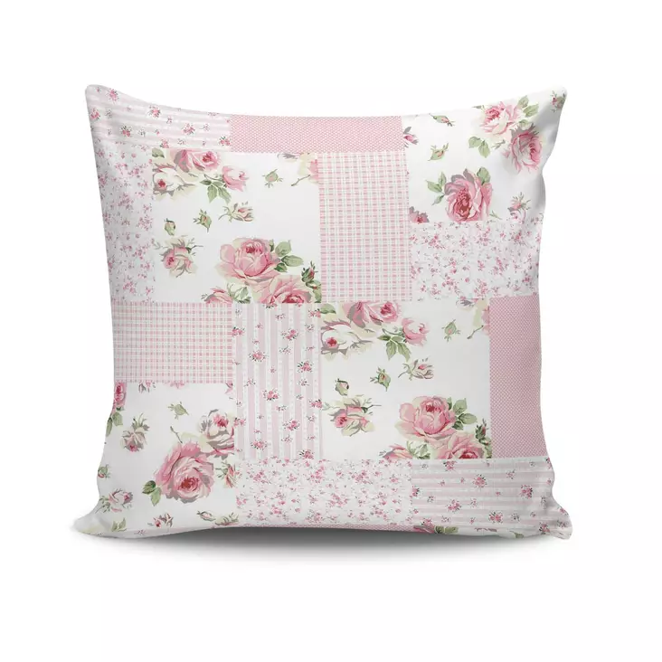 Monivärinen Tyynynpäällinen 43x43 cm - 50% Puuvilla, 50% Polyesteri, Konepestävä 40 °C, Piilovetoketju - Koristetyynyt - 8681181409718 - 1