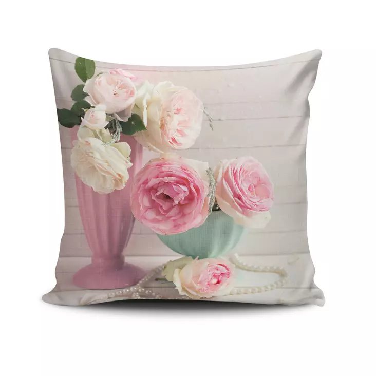 Monivärinen Tyynynpäällinen 43x43 cm - 50% Puuvilla, 50% Polyesteri, Konepestävä 40 °C, Piilovetoketju - Koristetyynyt - 8681181738528 - 1