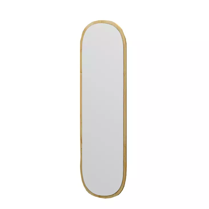 Oval Täyspitkä Peili 100% MDF Luonnollinen Väri 40x120 cm Ekologinen Flotal-E Seinäkiinnitys Huonekalut 1 Paketti - Peilit - 8683743823048 - 1