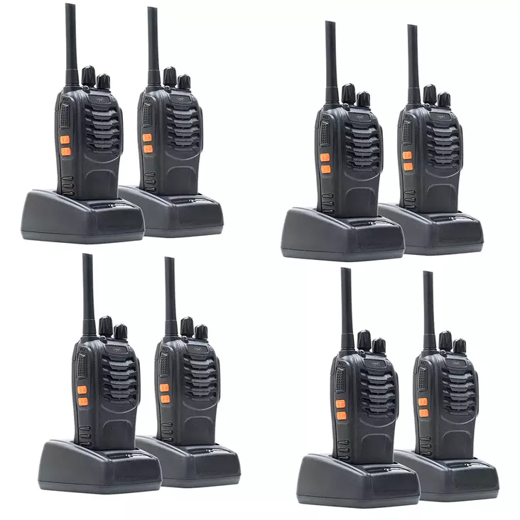 Pakkauksessa 8 kannettavat radioasemat PNI PMR R40 PRO -akut, laturit ja kuulokkeet - PNI tuotteet - 5949066522208 - 1